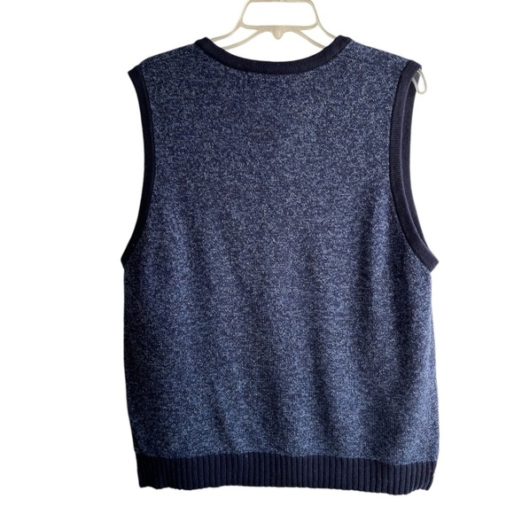 Structure Sweater Vest Mens Large Blue Lambswool Golf V-Neck Kurt Cobian 90s Y2K - Picture 2 of 12